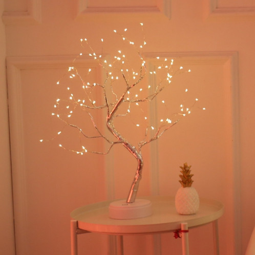 108 LED en fil de cuivre lampe de table arbre décoration créative contrôle tactile veilleuse (lumière blanche chaude) SH4002282-04
