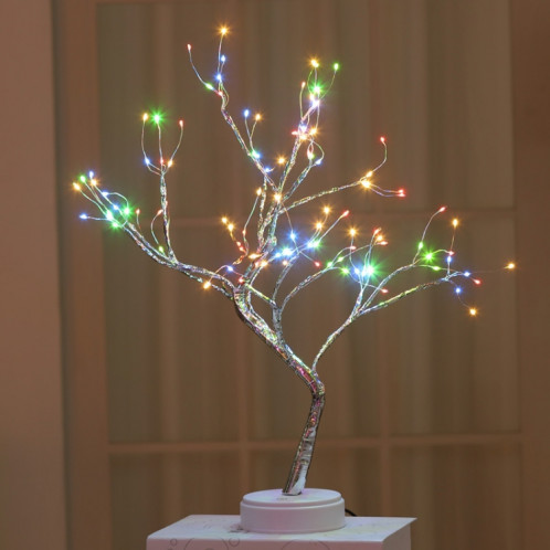 108 LED lampe de table arbre fil de cuivre décoration créative contrôle tactile veilleuse (lumière colorée) SH40051943-04