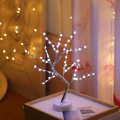 Lampe de table LED en fil de cuivre avec flocon de neige, décoration créative, contrôle tactile, veilleuse (lumière blanche) SH4008478-04