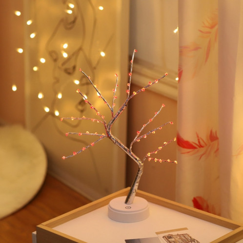LED Love Heart Tree Lampe de table en fil de cuivre Décoration créative Contrôle tactile Veilleuse (lumière rouge) SH40091318-04