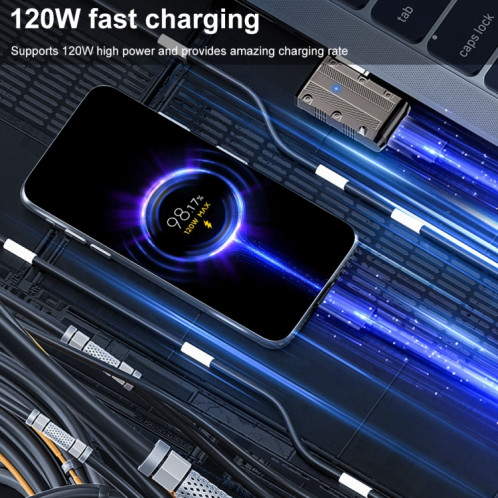 Adaptateur mécanique USB 3.1 Gen2 vers Type-C 10 Gbit/s 120 W, style : angle vertical SH56021840-07