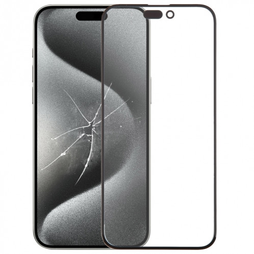 Lentille extérieure en verre de l'écran avant de l'iPhone 15 Pro Max avec adhésif OCA optiquement transparent SH97031405-07