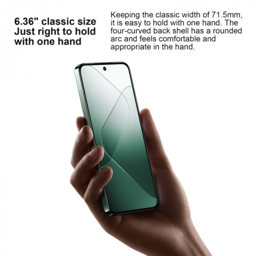 Xiaomi 14, 16 Go + 512 Go, 6,36 pouces Xiaomi HyperOS Snapdragon 8 Gen 3 Octa Core 4 nm jusqu'à 3,3 GHzz, NFC, réseau : 5G (blanc) SX303A1560-014