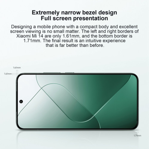 Xiaomi 14, 16 Go + 512 Go, 6,36 pouces Xiaomi HyperOS Snapdragon 8 Gen 3 Octa Core 4 nm jusqu'à 3,3 GHzz, NFC, réseau : 5G (blanc) SX303A1560-014
