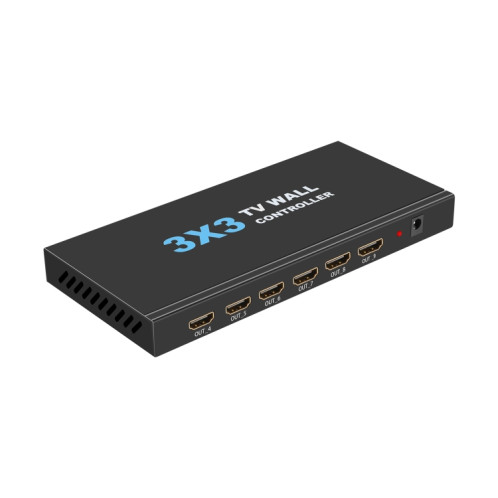 NK-330 3x3 4K 9 écran HDMI DVI TV contrôleur mural vidéo séparateur multi-écran processeur épisseur, Type de prise: prise AU (noir) SH202A1725-08