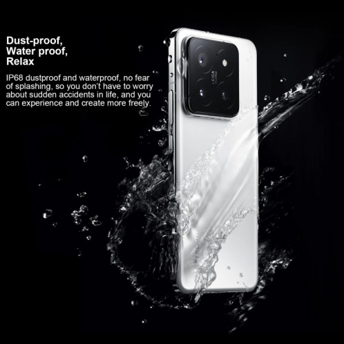 Xiaomi 14 Pro, 16 Go + 1 To, 6,73 pouces Xiaomi HyperOS Snapdragon 8 Gen 3 Octa Core 4 nm jusqu'à 3,3 GHz, NFC, réseau : 5G (blanc) SX303A1737-013