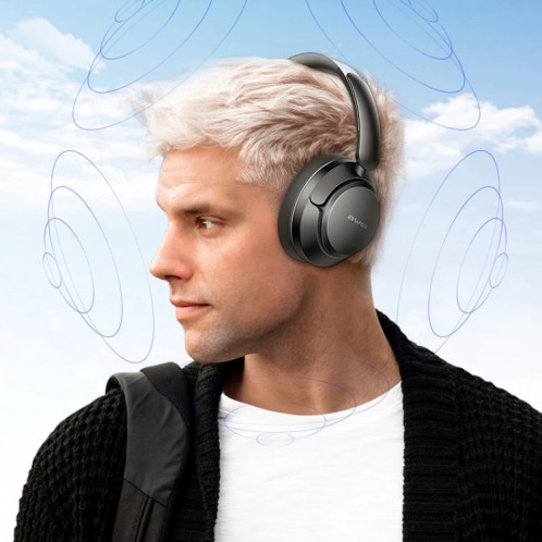 Casque de jeu Bluetooth sans fil pliable AWEI A360BL (noir) SA501A732-06
