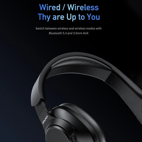 Casque sans fil à suppression active du bruit AWEI A997 Pro (noir) SA301A1199-05