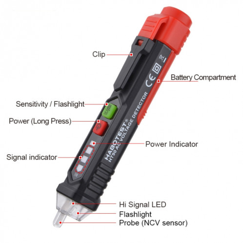 Stylo de test inductif multifonctionnel HABOTEST HT90 SH87701721-08