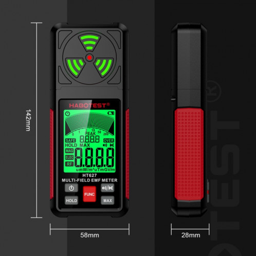 HABOTEST HT627 Détecteur de rayonnement électromagnétique SH87831323-010