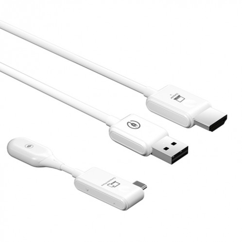 Câble adaptateur de lecteur d'écran de récepteur d'émetteur HDMI sans fil CS7 (blanc) SH601A1613-010