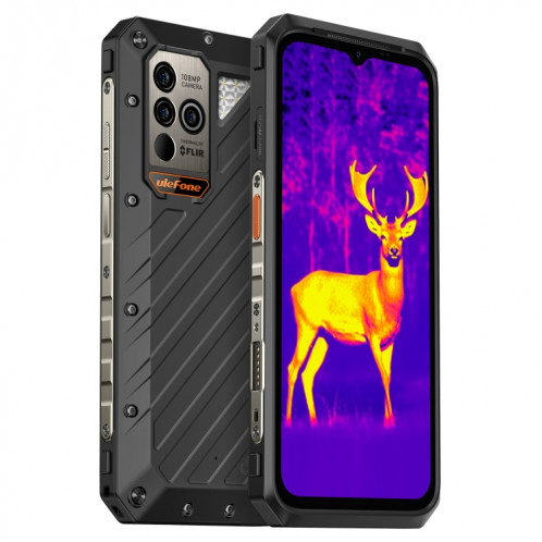  Téléphone robuste à imagerie thermique Ulefone Power Armor 18T Ultra version 5G, 12 Go + 512 Go, empreinte digitale latérale, 6,58 pouces Android 13 MediaTek Dimensity 7050 Octa Core jusqu'à 2,6 GHz, SU201A932-015