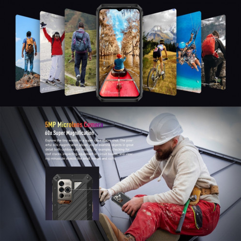  Téléphone robuste à imagerie thermique Ulefone Power Armor 18T Ultra version 5G, 12 Go + 512 Go, empreinte digitale latérale, 6,58 pouces Android 13 MediaTek Dimensity 7050 Octa Core jusqu'à 2,6 GHz, SU201A932-015