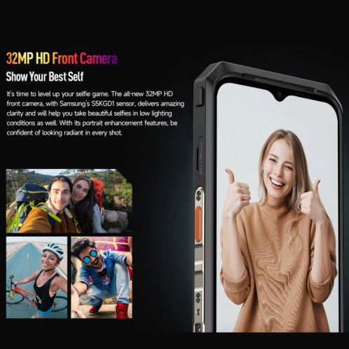  Téléphone robuste avec thermomètre Ulefone Power Armor 18 Ultra version 5G, 12 Go + 512 Go, empreinte digitale latérale, 6,58 pouces Android 13 MediaTek Dimensity 7050 Octa Core jusqu'à 2,6 GHz, SU601A1064-015