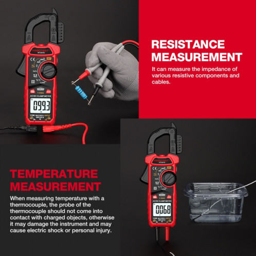 Multimètre à pince numérique multifonctionnel HABOTEST HT207B SH8827301-017
