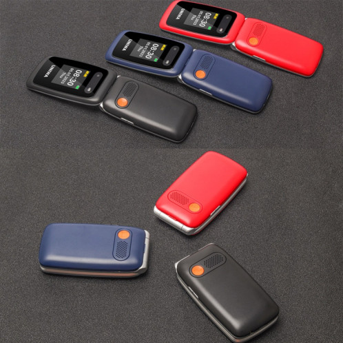 UNIWA V202T 4G Flip Style Phone, 2.4 inch Unisoc T107 Cat.1, SOS, FM, Dual SIM Cards, 21 Keys(Black) SU601A1743-09