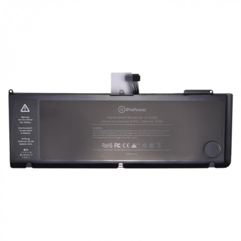 Batterie de remplacement A1382 7200mAh pour Macbook Pro 15 pouces A1286 2011 2012 SH39141235-07