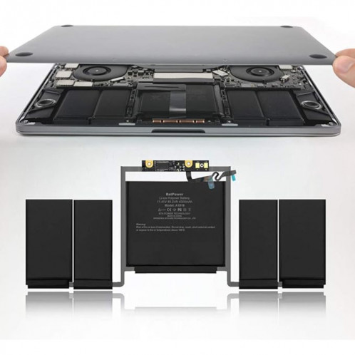 Remplacement de batterie d'A1496 7150mAh pour MacBook Air 13 pouces A1466 2013/2014/2015/2017 SH39171611-07