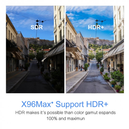 X96 MAX + 4K Smart TV Boîte à télécommande, Android 9.0, AMLOGIC S905X3 Quad-Core Cortex-A55,2 Go + 16 Go, LAN de support, AV, 2,4 g / 5g WiFi, USBX2, carte TF, Fiche UE SH0701205-011
