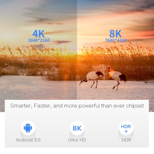 X96 MAX + 4K Boîte TV Smart avec télécommande, Android 9.0, AMLogic S905X3 Quad-Core Cortex-A55,2 Go + 16 Go, LAN de support, AV, 2,4 g / 5g WiFi, USBX2, carte TF, Fiche UK SH0703167-011