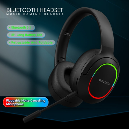 Casque de jeu sans fil pliable à réduction de bruit ENC L800 avec microphone (kaki) SH101C439-010