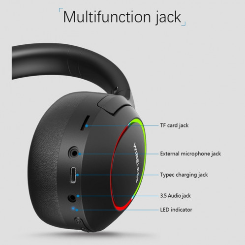 Casque de jeu sans fil pliable à réduction de bruit ENC L800 avec microphone (kaki) SH101C439-010