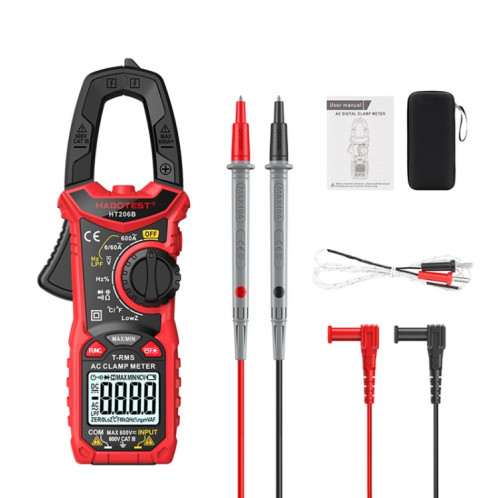 HABOTEST HT206B multimètre à pince numérique de haute précision à sélection automatique SH9142961-08