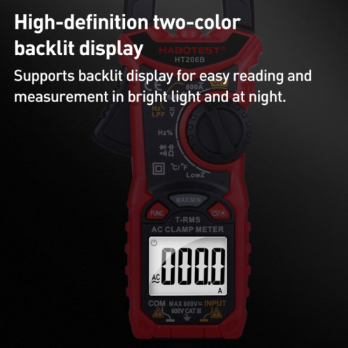 HABOTEST HT206B multimètre à pince numérique de haute précision à sélection automatique SH9142961-08
