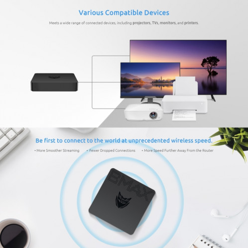 Mini PC BMAX B1 Pro Windows 10, 8 Go + 128 Go, Intel Celeron N4000, prise en charge HDMI / VGA / RJ45 () SB501B1491-09