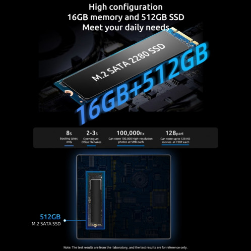 Mini PC BMAX B4 Plus Windows 11, 16 Go + 512 Go, Intel Alder Lake N100, prise en charge double HDMI/RJ45 () SB601B740-09