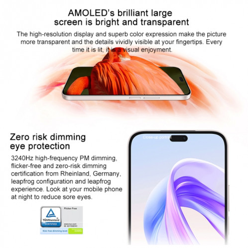 Honor X50i+, 12 Go + 256 Go, 6,7 pouces MagicOS 7,2 Dimensity 6080 Octa Core jusqu'à 2,4 GHz, réseau : 5G, OTG, ne prend pas en charge Google Play (noir) SH901A1100-010