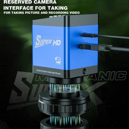 Microscope stéréo trinoculaire vidéo HD à rotation Super X 360 de mécanicien SM94641607-09