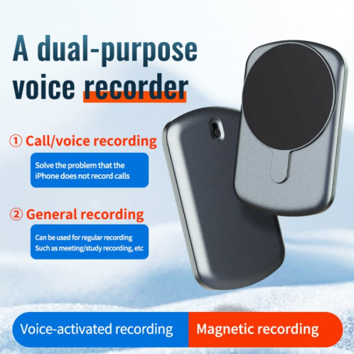 Enregistreur vocal d'appel mobile magnétique puissant JNN A1, mémoire: 4 Go (noir) SJ701A1238-08
