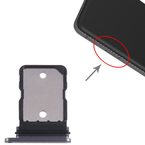 Pour Google Pixel 8 Plateau de carte SIM d'origine (Noir) SH802A1689-04