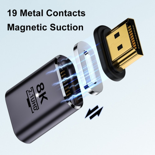 Adaptateur magnétique HDTV vers HDTV 8K 60 Hz, face arrière verticale femelle incurvée 3D SH54031750-08