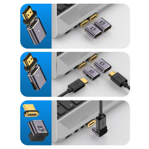 Adaptateur magnétique HDTV vers HDTV 8K 60 Hz, face arrière verticale femelle incurvée 3D SH54031750-08