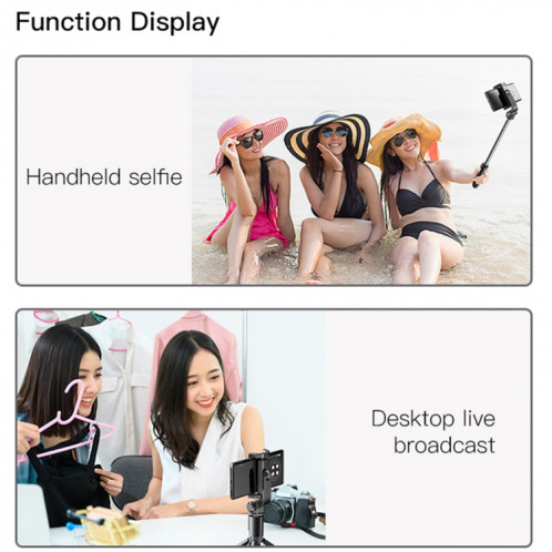 Yesido SF11 trépied Bluetooth rétractable pour téléphone diffusion en direct support pour selfie (noir) SY101A1416-09