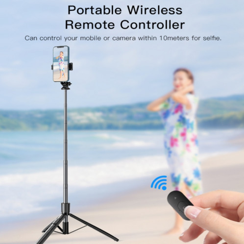 Yesido SF13 Trépied Bluetooth étendu rétractable pour téléphone Live Streaming Selfie Stand (Noir) SY501A1580-011