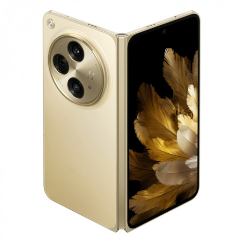 OPPO Find N3, 12 Go + 512 Go, empreinte digitale latérale, 7,82 pouces + 6,31 pouces ColorOS 13.2 Snapdragon 8 Gen 2 Octa Core jusqu'à 3,187 GHz, NFC, OTG, réseau : 5G (or) SO901C1234-022