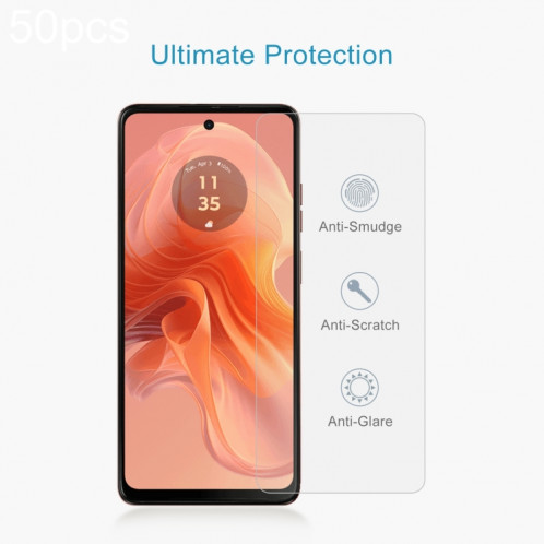 Pour Motorola Moto G04s 10 pièces Film de verre trempé 0.26mm 9H 2.5D SH81121142-06