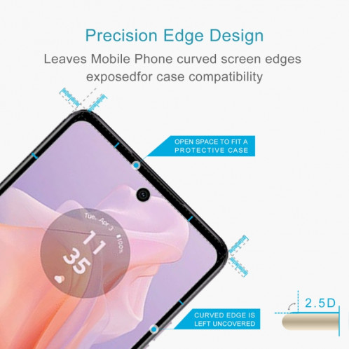 Pour Motorola Moto E14 50pcs 0.26mm 9H 2.5D Film de verre trempé SH82191992-06
