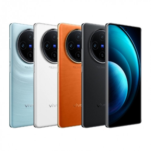 vivo X100, 12 Go + 256 Go, identification faciale/identification par empreinte digitale, 6,78 pouces Android 14 OriginOS 4 Dimensity 9300 Octa Core 3,25 GHz, OTG, NFC, réseau : 5G (blanc) SV301A1842-013