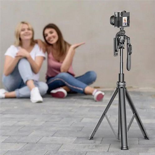 YESIDO SF17 Trépied rétractable multifonctionnel en métal pour téléphone portable, appareil photo (noir) SY601A413-015