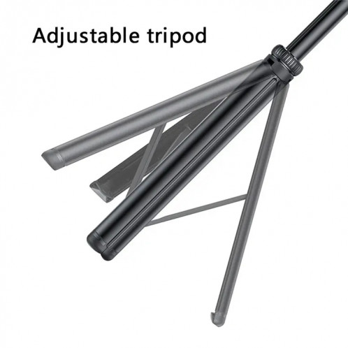 YESIDO SF17 Trépied rétractable multifonctionnel en métal pour téléphone portable, appareil photo (noir) SY601A413-015