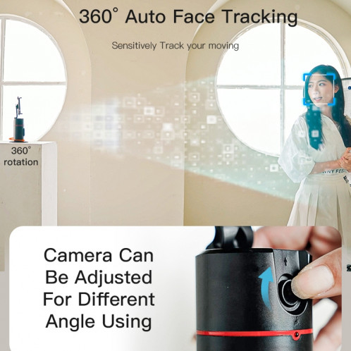 YESIDO SF16 Support PTZ de suivi automatique du visage à 360 degrés Al (noir) SY701A297-013