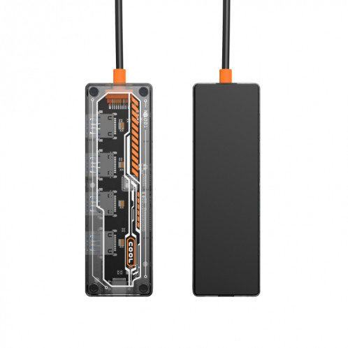 SW4U-C Station d'accueil 5 en 1 Type-C vers 1xType-C + 4xUSB3.0 HUB (Gris) SH301A1545-09
