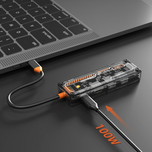 SW5R 5 en 1 Type-C vers PD+USB3.0+USB2.0+HDMI+RJ45 HUB Station d'accueil (gris) SH601A276-010