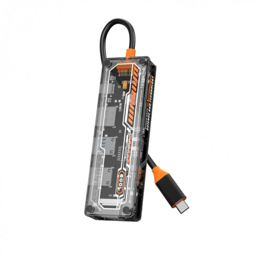 SW6V 6 en 1 Type-C vers PD+USB3.0+USB2.0+HDMI+VGA+Audio 3.5 HUB Station d'accueil (gris) SH801A246-011