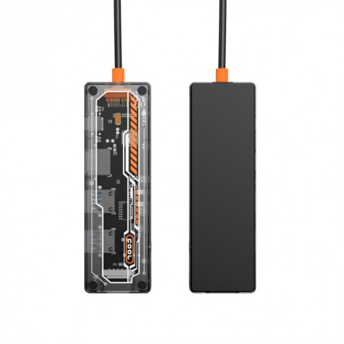 SW6V 6 en 1 Type-C vers PD+USB3.0+USB2.0+HDMI+VGA+Audio 3.5 HUB Station d'accueil (gris) SH801A246-011