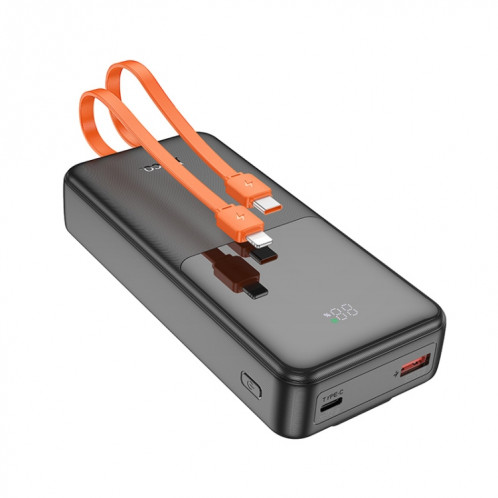 Hoco J119A Banque d'alimentation à charge rapide 22,5 W PD20 20 000 mAh avec affichage numérique et câble (noir) SH601A1138-06